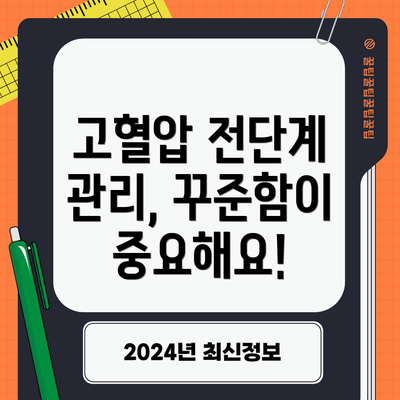 고혈압 전단계 관리, 꾸준함이 중요해요!