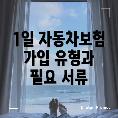 1일 자동차보험 가입 유형과 필요 서류