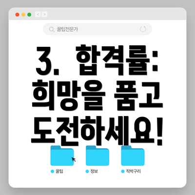 3.  합격률: 희망을 품고 도전하세요!