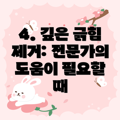 4. 깊은 긁힘 제거: 전문가의 도움이 필요할 때