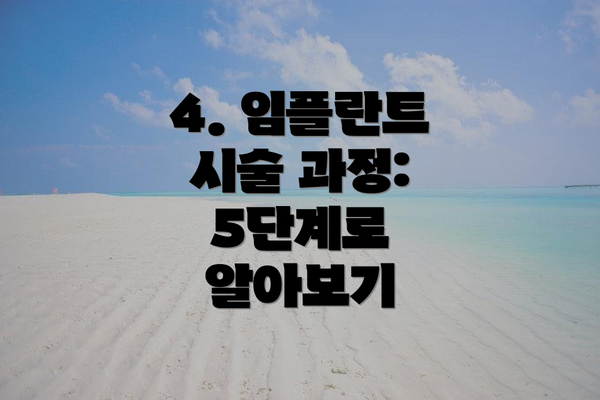 4. 임플란트 시술 과정: 5단계로 알아보기