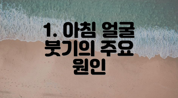 1. 아침 얼굴 붓기의 주요 원인