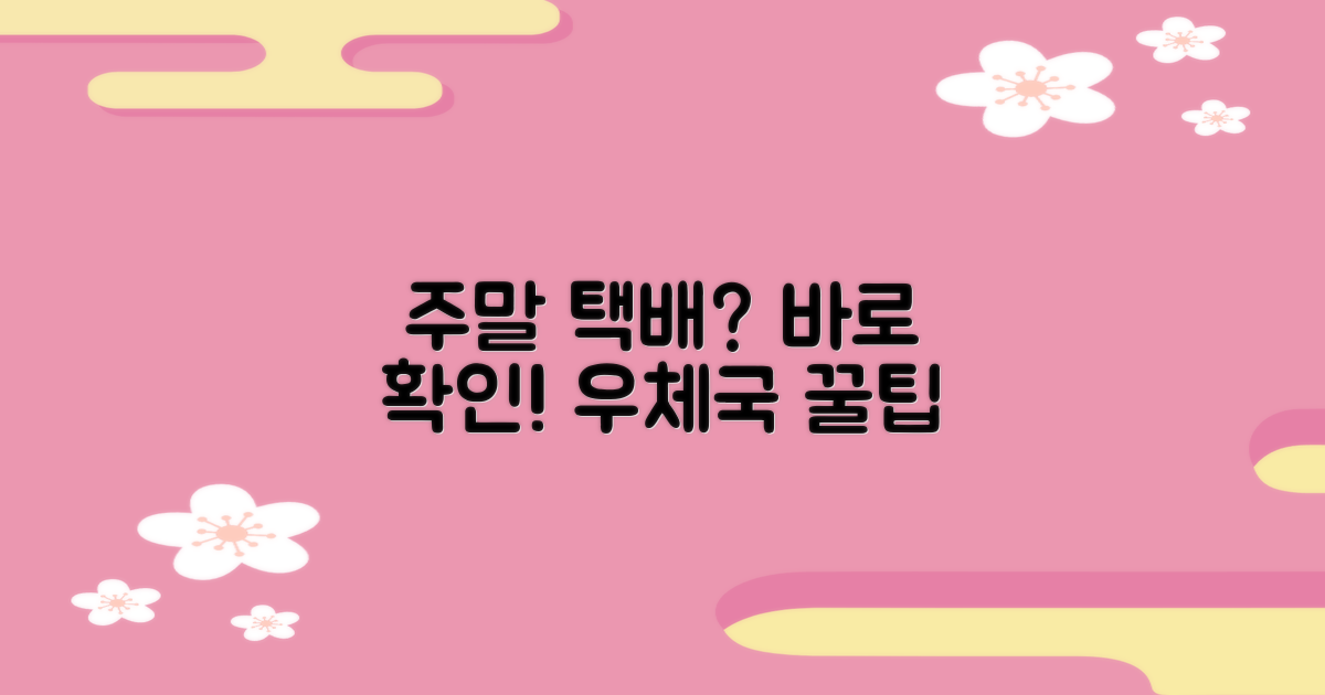 주말 택배, 즉시 확인하세요! 우체국 고객센터 이용 꿀팁