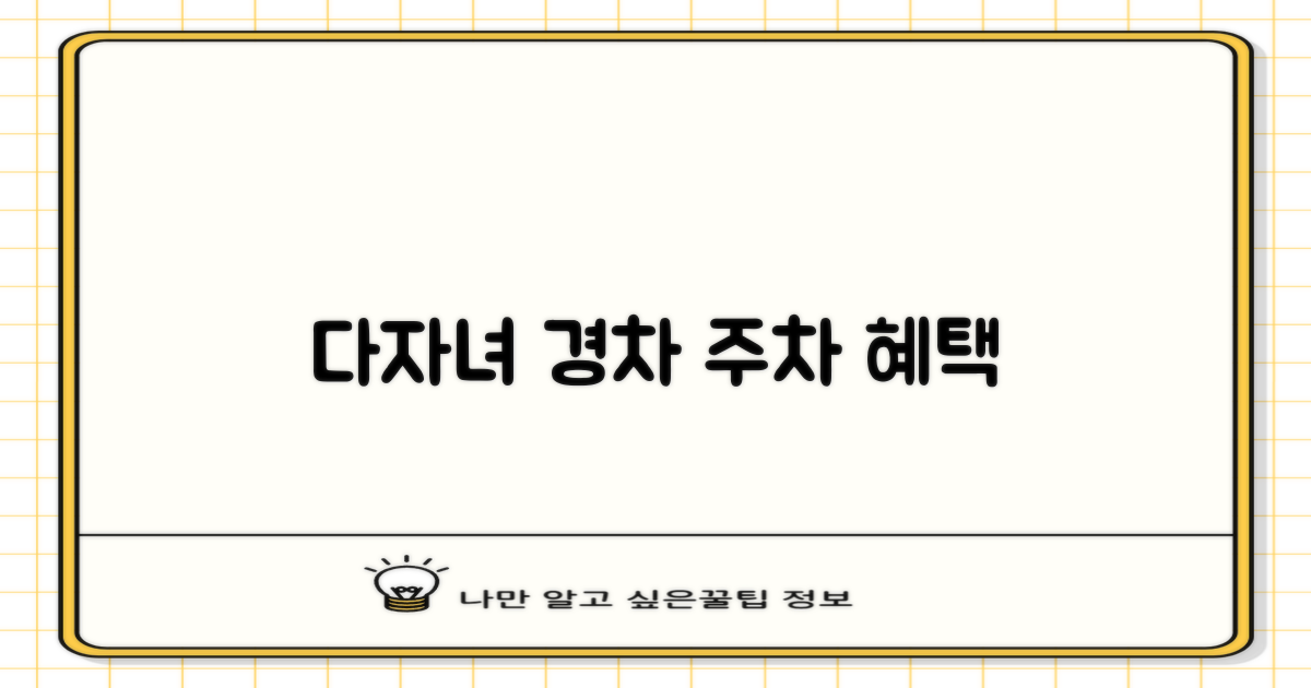 다자녀, 경차! 누구나 누리는 주차 혜택